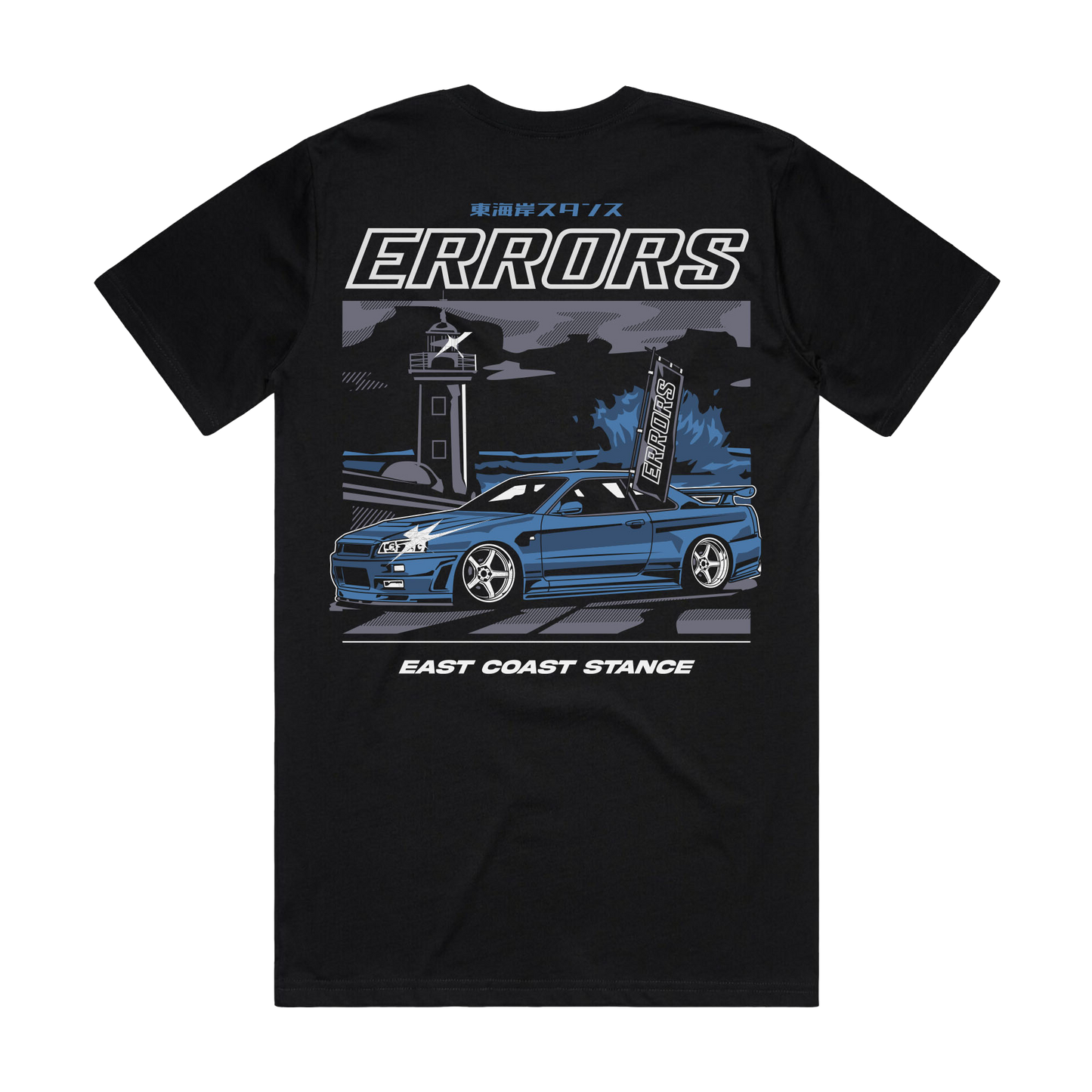 "R34 E.C.S" Black Tee
