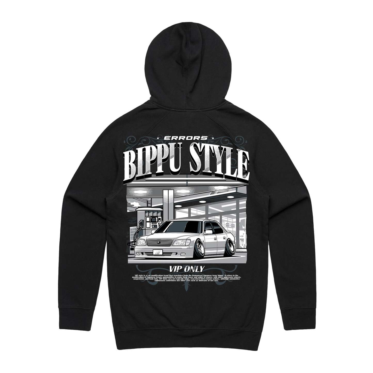 "BIPPU STYLE" Black Hoodie