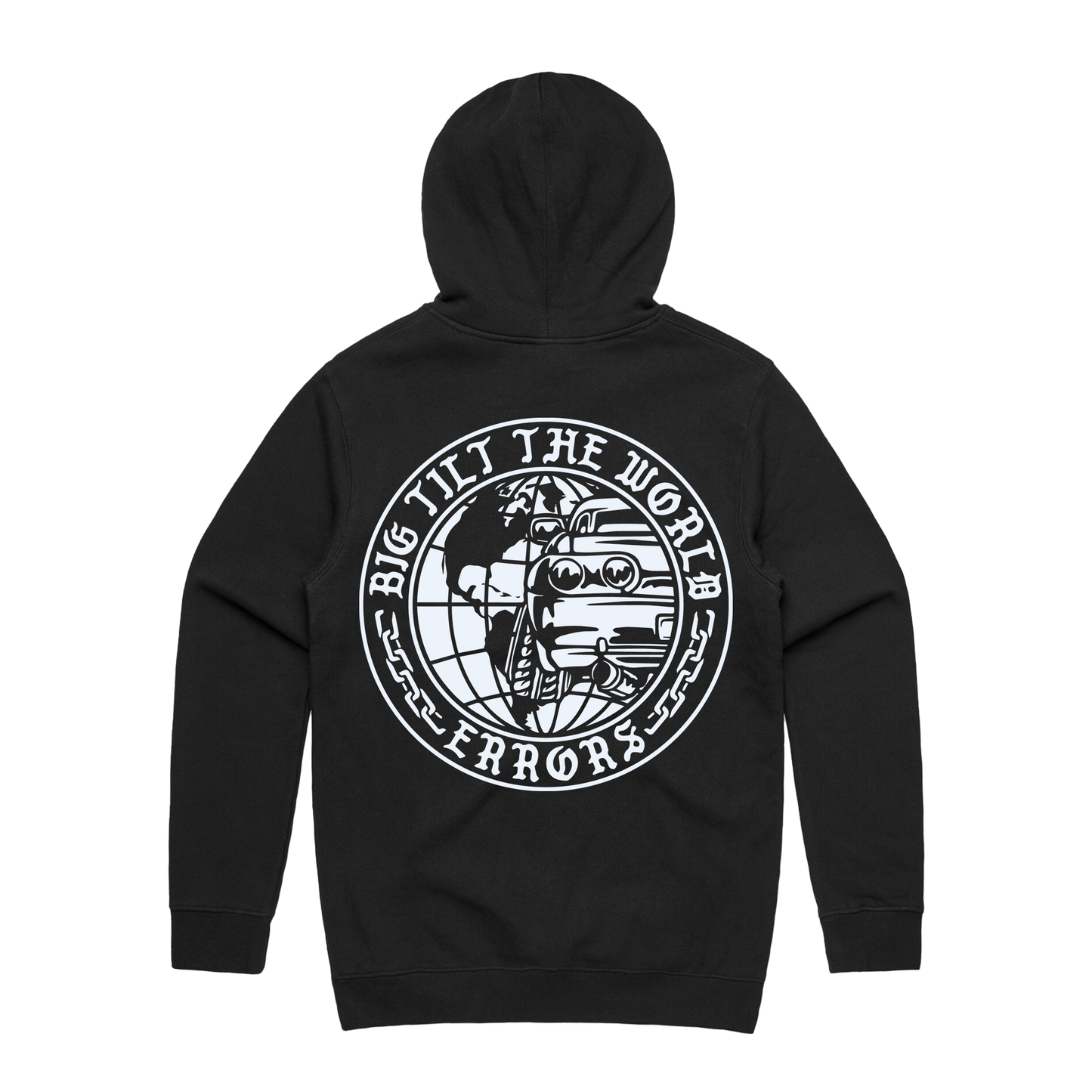 "BIG TILT THE WORLD" Black Hoodie