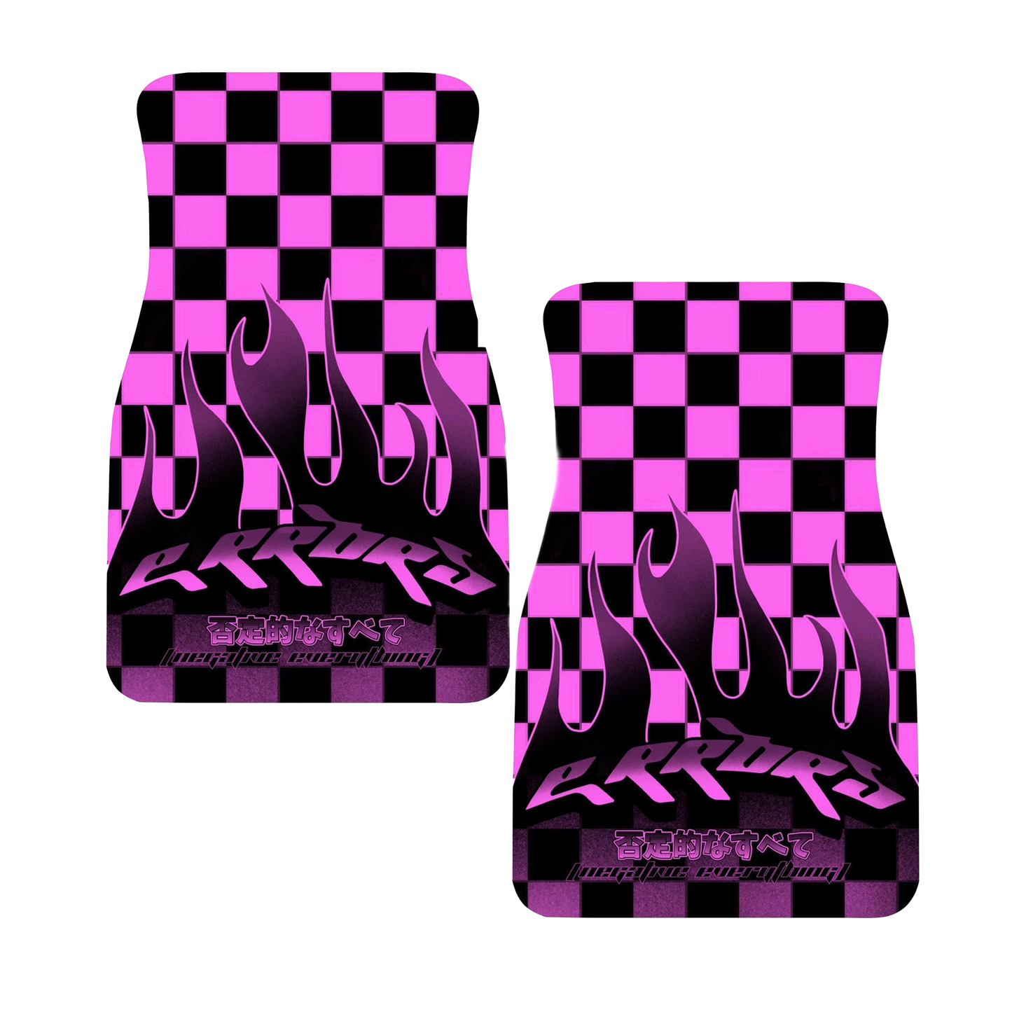 Hot Pink Flame Floor Mats