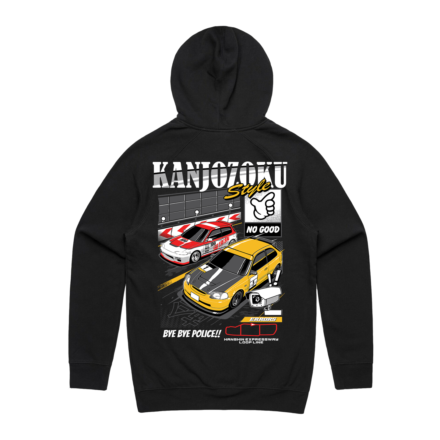 "KANJO STYLE" Black Hoodie