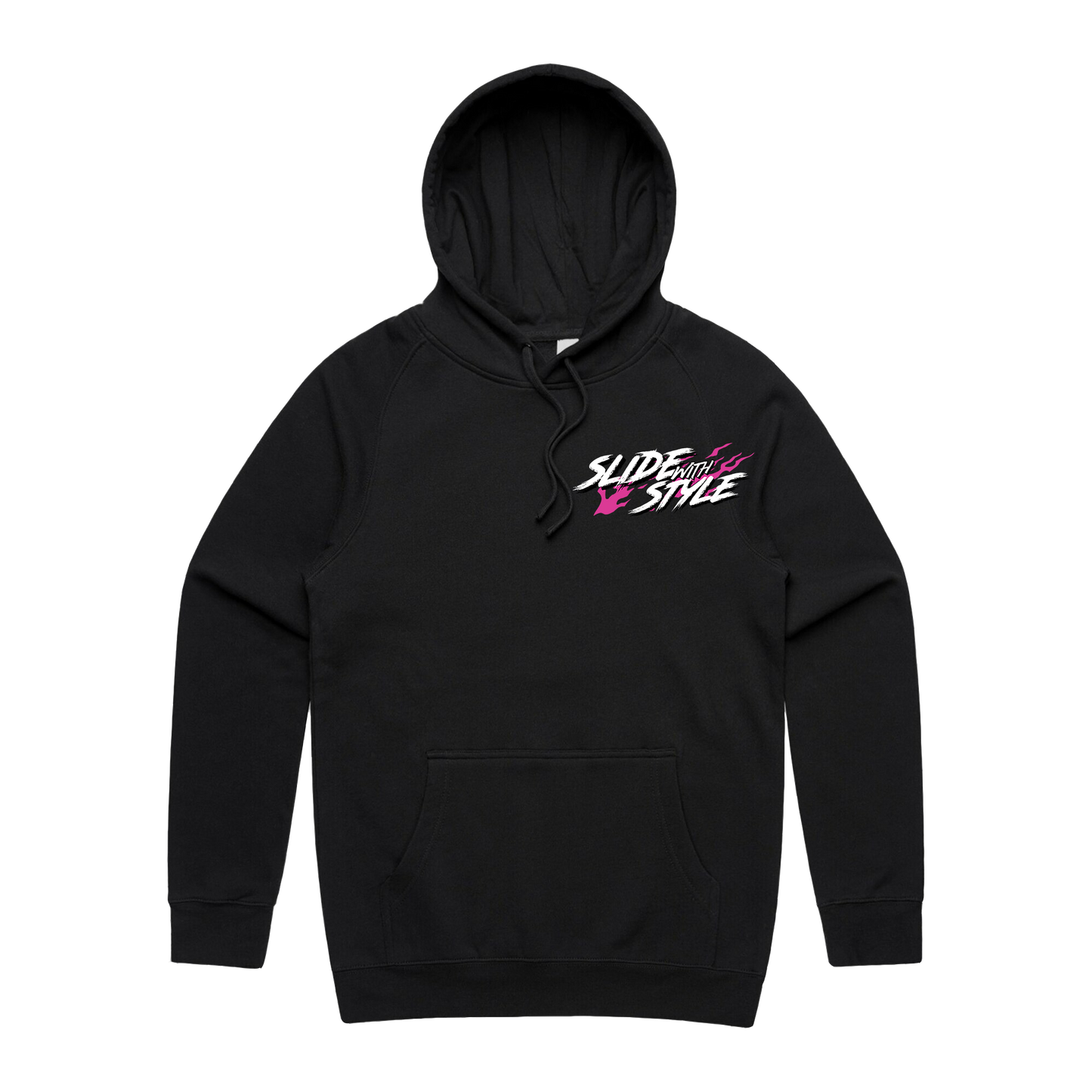 "SLIDE WITH STYLE" Black Hoodie