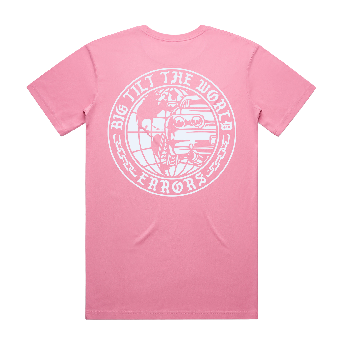"BIG TILT THE WORLD" Pink Tee