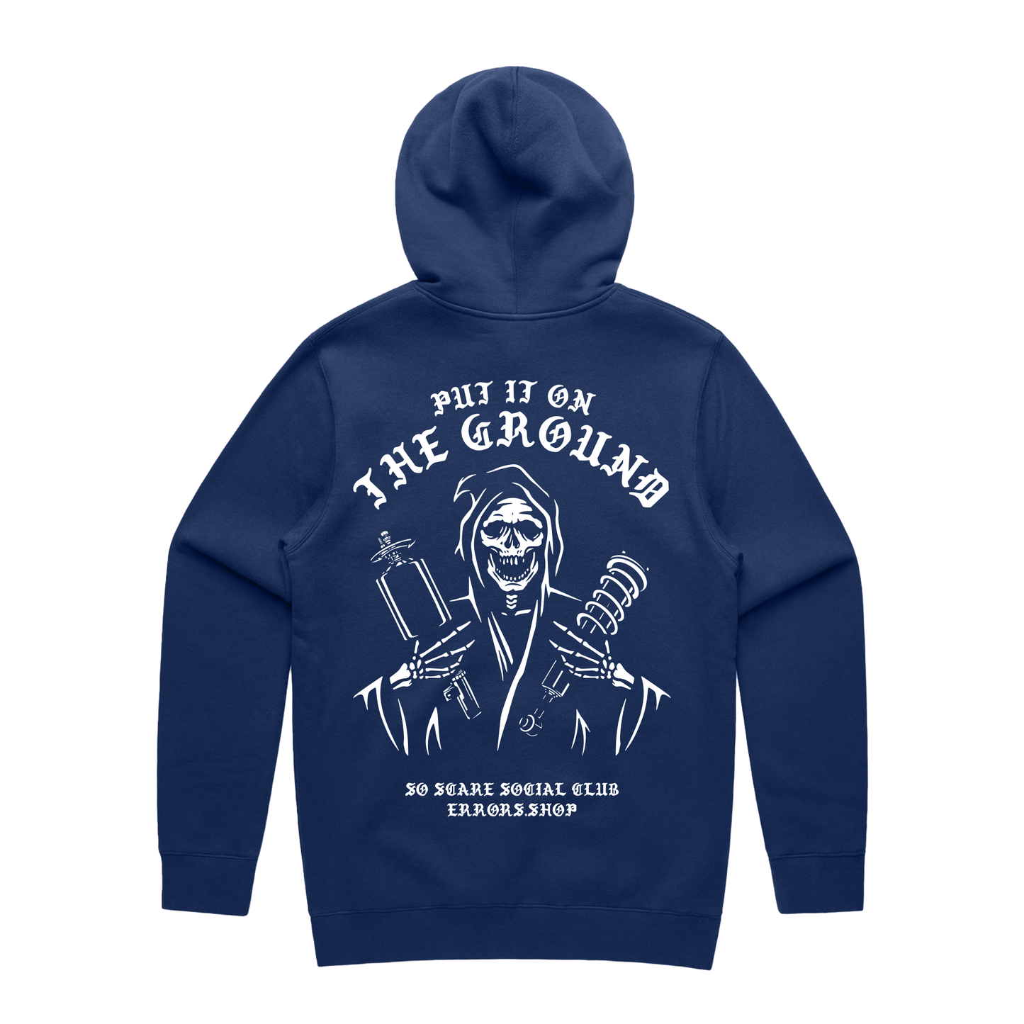 "PUT IT ON THE GROUND" Navy Blue Hoodie