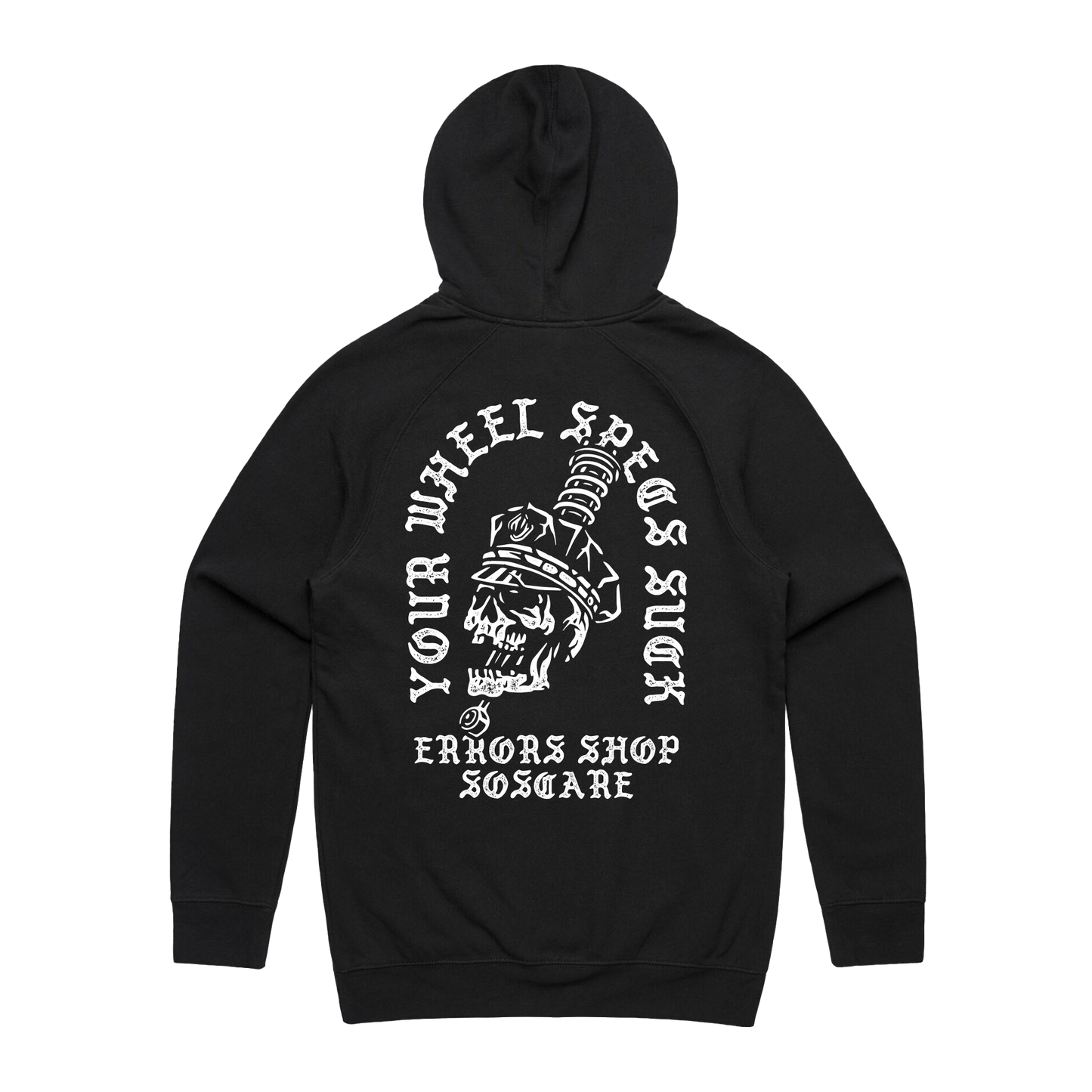 "YOUR WHEELSPECS SUCK" Black Hoodie
