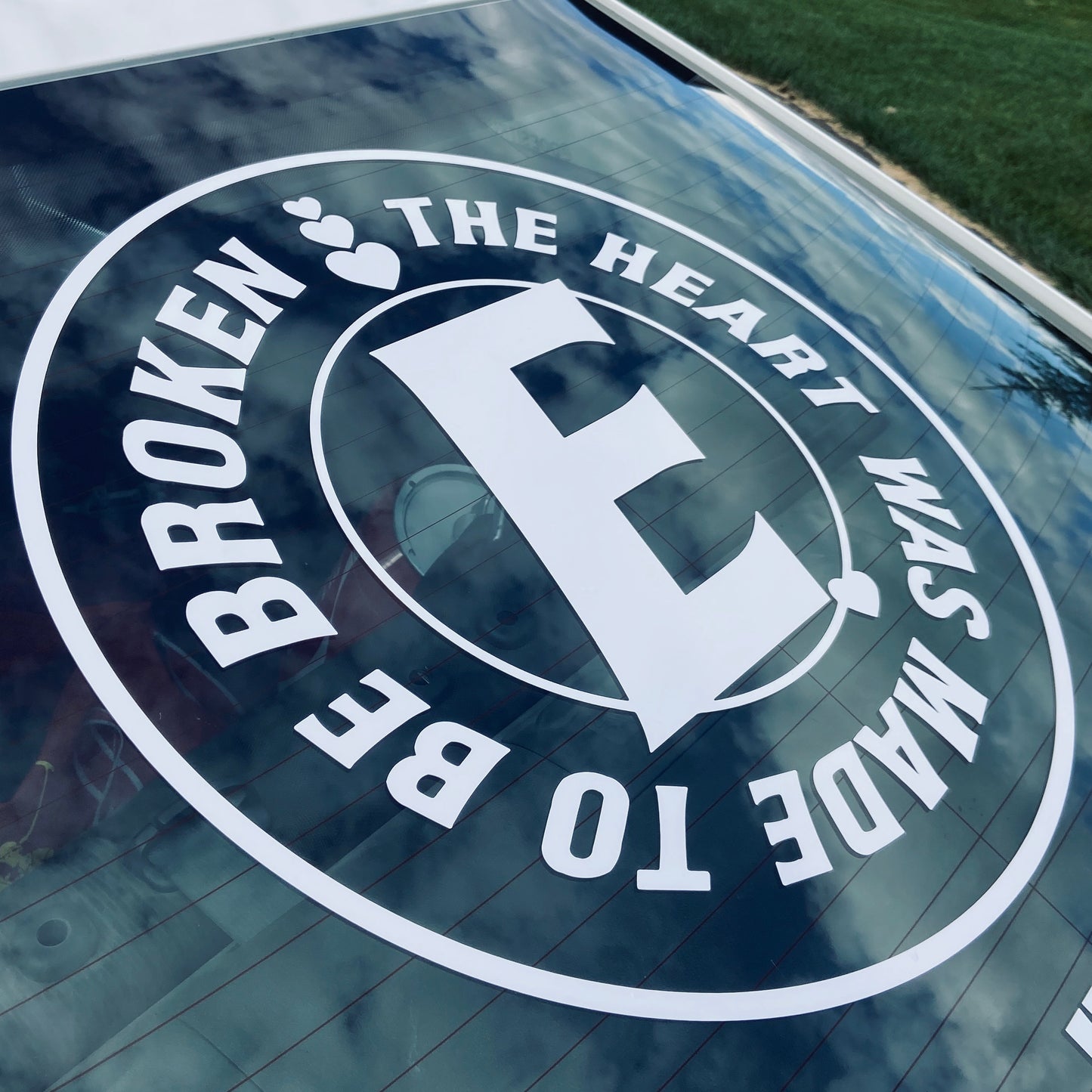 "BROKEN HEART" Rear Banner