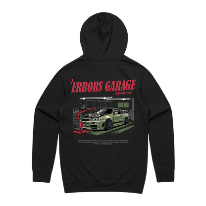 "R34 GARAGE" Black Hoodie