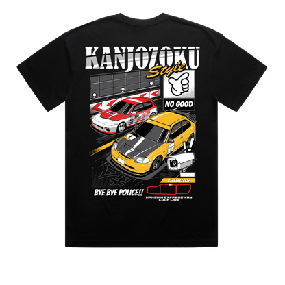 "KANJO STYLE" Black Tee