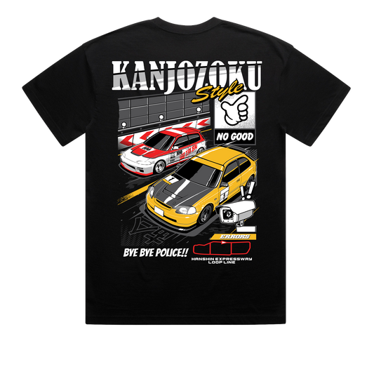 "KANJO STYLE" Black Tee