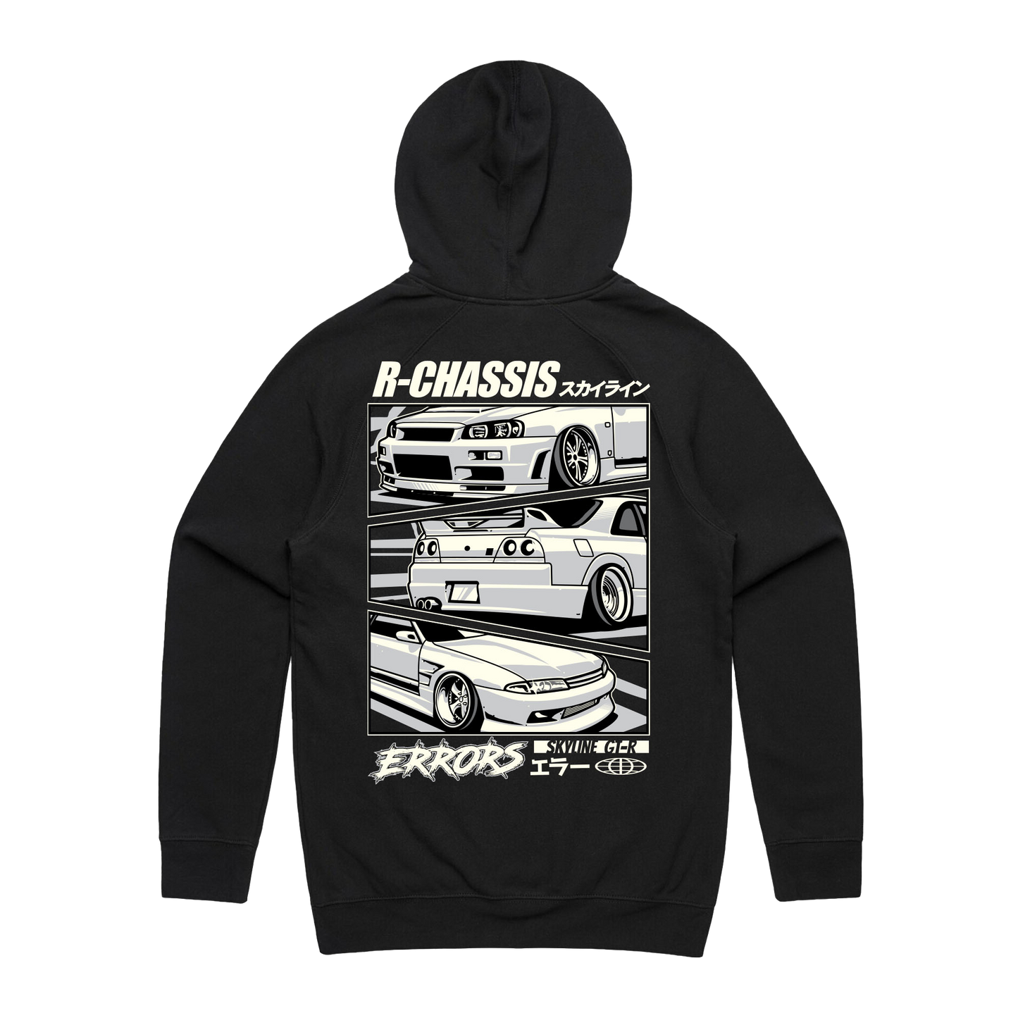 "R-CHASSIS" Black Hoodie