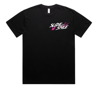 "SLIDE WITH STYLE" Black Tee