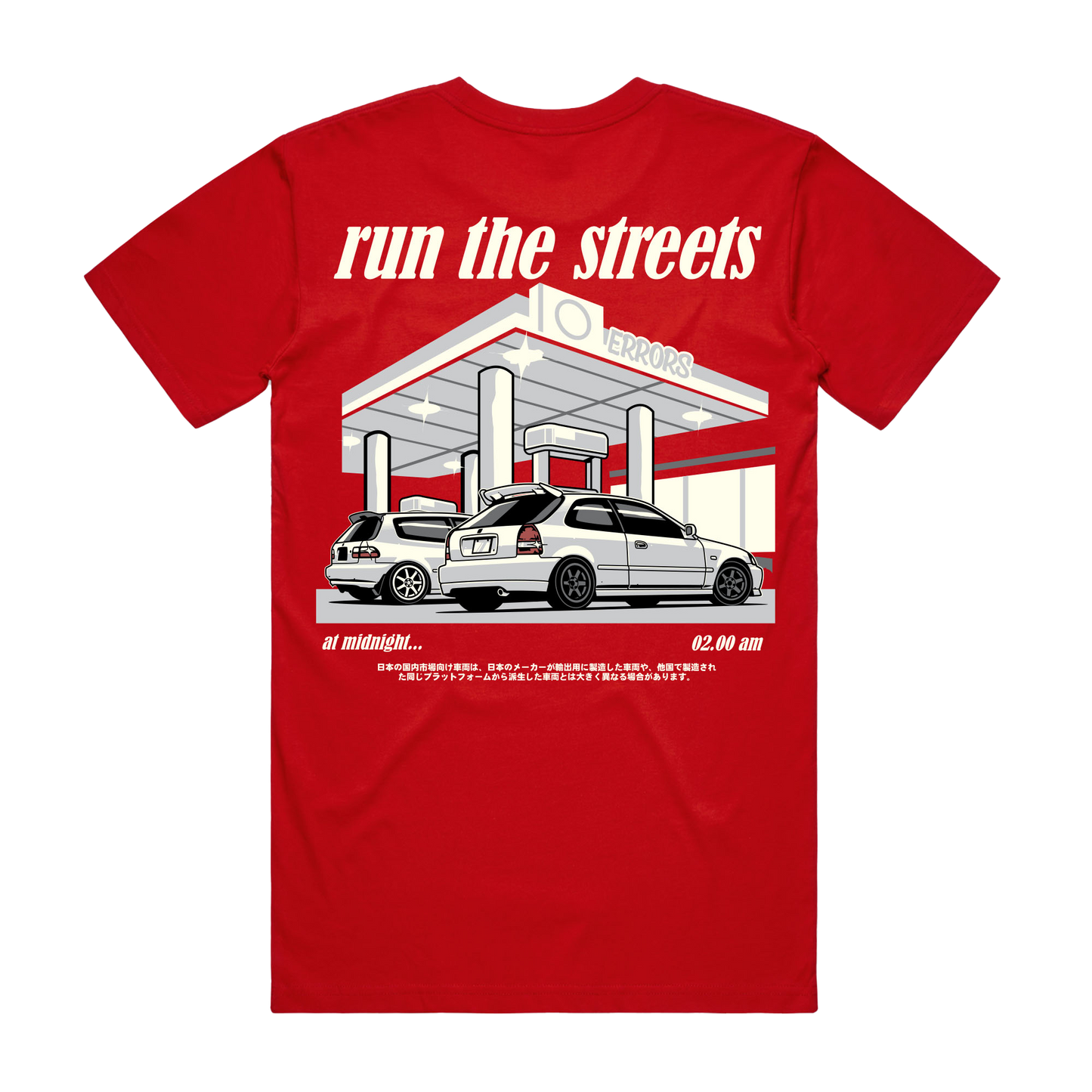 "RUN THE STREETS" Red Tee